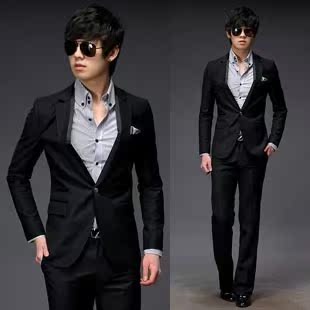  秋冬 男士韩版修身/西服/结婚礼服休闲西服套装/西装套装