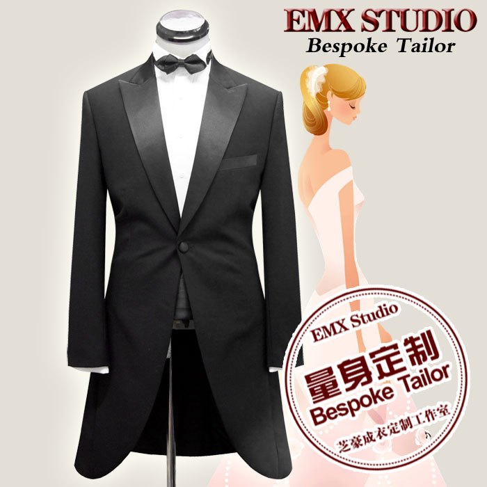 Shanghai Tailored Tuxedo full dress suit Physical store man Wedding dress suit black Woolin the Personalized custom/Design Services/DIY , Custom clothing bags , Custom clothing , Dress custom category - from Buy2taobao.com to provide professional Taobao agent buy service