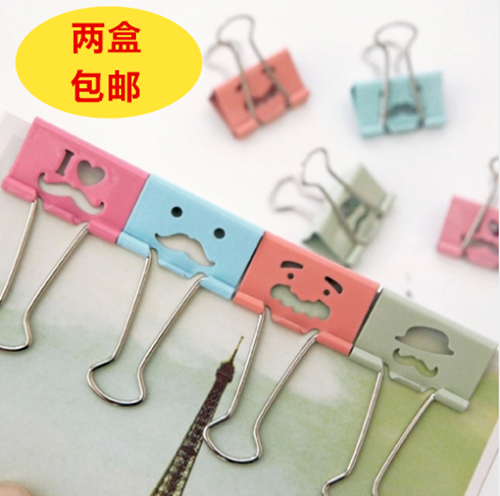 韩国可爱创意文具正品晨光清新糖果色胡子长尾夹票据夹燕尾夹32mm|msdalam kategori Kamus elektronik/buku kertas elektronik/alat tulis, mengikat Supplies, Purse/folder Elliot - dari Buy2taobao.com untuk memberikan perkhidmatan ejen Taobao profesional membeli