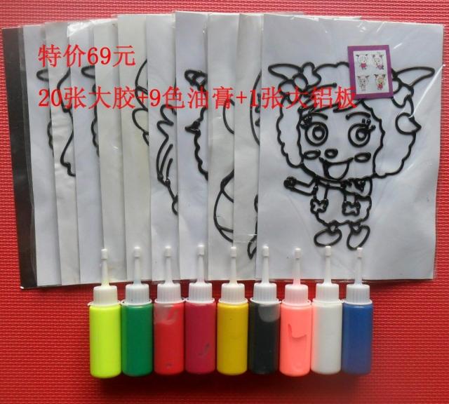 厂家直销烤胶画 胶画颜料 烤胶画套装 20张胶画+10色颜料+铝板1块在类目 玩具/童车/益智/积木/模型, 手工制作/创意DIY, 沙画/胶画/其他画中 - 来自Buy2taobao.com提供专业的淘宝代购服务