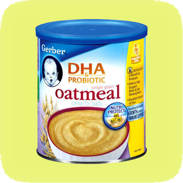 新出品！DHA+益生菌！美国原装Gerber嘉宝燕麦米粉 6个月起