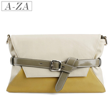 AZA阿札2012新品欧美风复古包信封包手拿包撞色单肩斜挎包39476