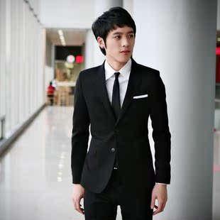  DanSier新郎 伴郎礼服/韩版西装/修身西服男结婚西装/职业套装