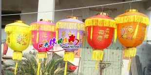  新年折叠式灯笼/喜庆宫灯节日8/10/12/14/16/18寸花灯元宵节花灯