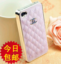 iphone 4 手机壳 4S 手机壳 水钻真皮皮套外壳 小羊皮手机保护套