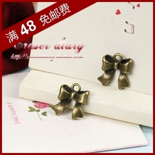  DIY饰品材料配件 15mm 古铜色 复古 丝带蝴蝶结 挂饰115#-N