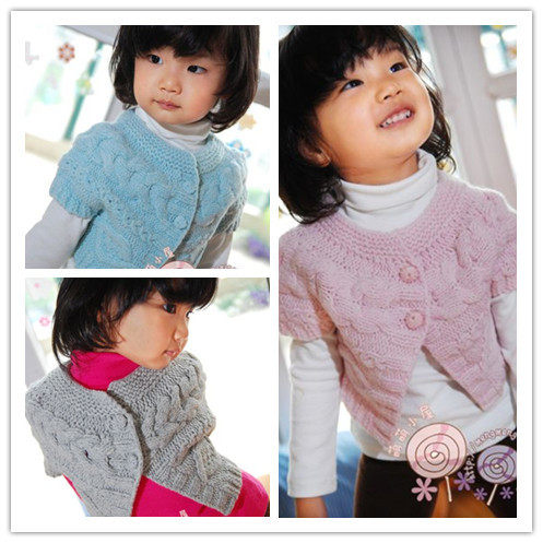 2012春秋新款童装 女童<em>手工编织</em>羊毛披肩 坎肩