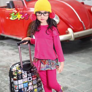  清仓春款童装女童毛衣套装原创儿童毛衣新款 宝宝针织衫套装