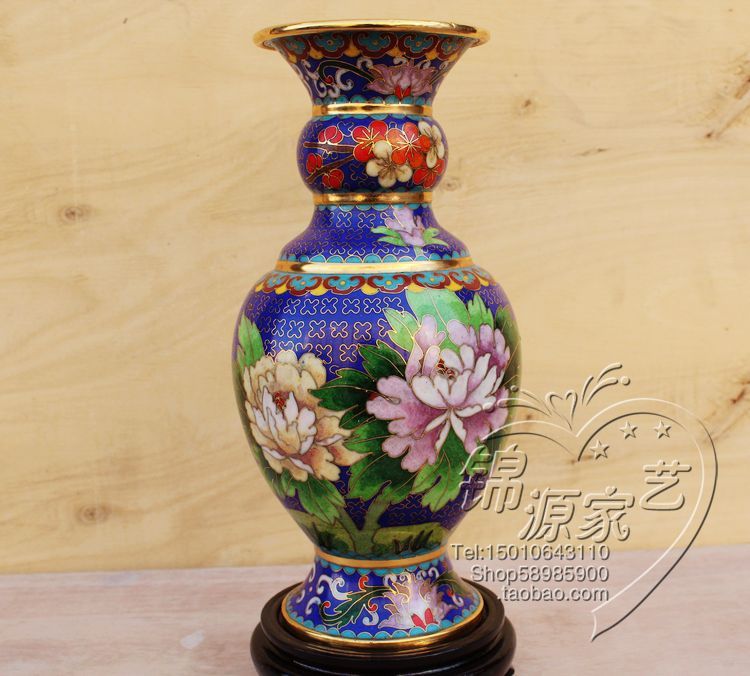 2对包邮北京特色工艺品正品掐丝珐琅景泰蓝花瓶礼品景泰蓝9寸花瓶|ruв категории Ручная работа, области народных ремесел, перегородчатой - от Buy2taobao.com для оказания профессиональной услуги покупки агента Taobao