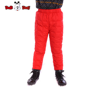  巴布豆 男女童羽绒内胆羽绒裤 新款童装 儿童加厚保暖长裤子