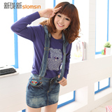 2011冬款贝蕾地 女童中领 <em>圆领毛衣</em> 全棉线衣 