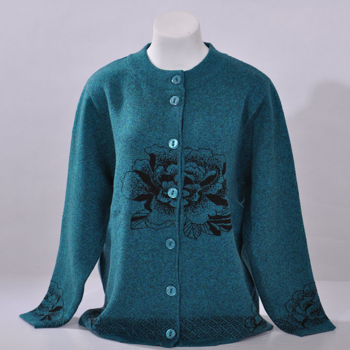 中老年毛衣 <em>加厚开衫</em> <em>羊绒</em>羊毛衫 中年<em>女</em>毛衣外