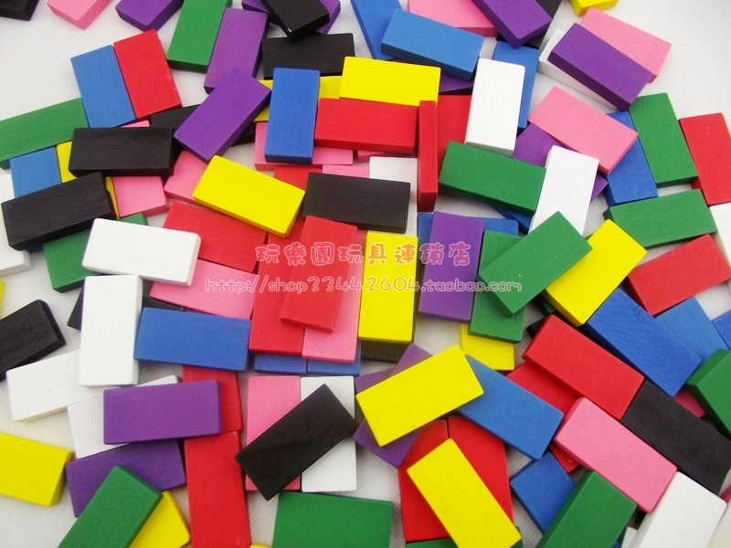 Christmas gifts colour bulk International standard wooden Dominoes 100 Pack Puzzlein the Toy/Childs/Puzzle/Building block/Model , Building block , Dominoes category - from Buy2taobao.com to provide professional Taobao agent buy service