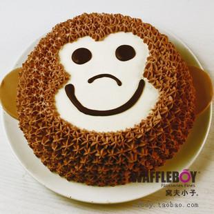  窝夫小子 淘淘猴蛋糕 儿童宝宝卡通个性生日 定制 北京上海配送