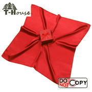 大红色男士丝巾衬衫领巾，小方巾ns5098纯色精致礼盒