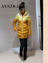 ANNZO★艾哲专柜正品2011冬装新款111468036 中长羽绒