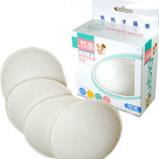 【格格屋】专柜正品 比亲再用型防溢乳垫 4片装 可水洗 哺乳必备