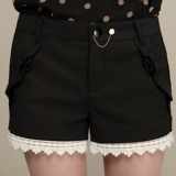 2012夏装新款女装韩版外贸蕾丝棉打底欧时力短裤子百搭显瘦热裤
