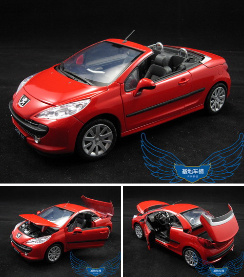 Welly 1/18 18014 PEUGEOT 207 CC Convertible Red