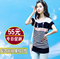 2012大碼春裝新款女裝長款條紋女T恤 韓版圓領針織衫淑女女式夏裝