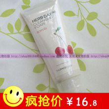 韩国专柜正品 The face shop 樱桃泡沫洗面奶 美白保湿 收缩毛孔