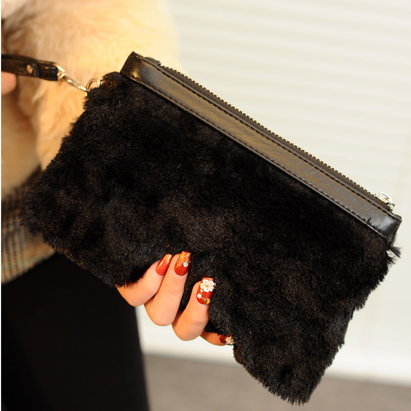 潮流毛毛手拿包...