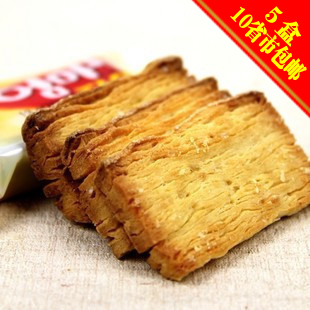  韩国进口 乐天妈妈手派饼干 384层奶香脆薄饼 127g克