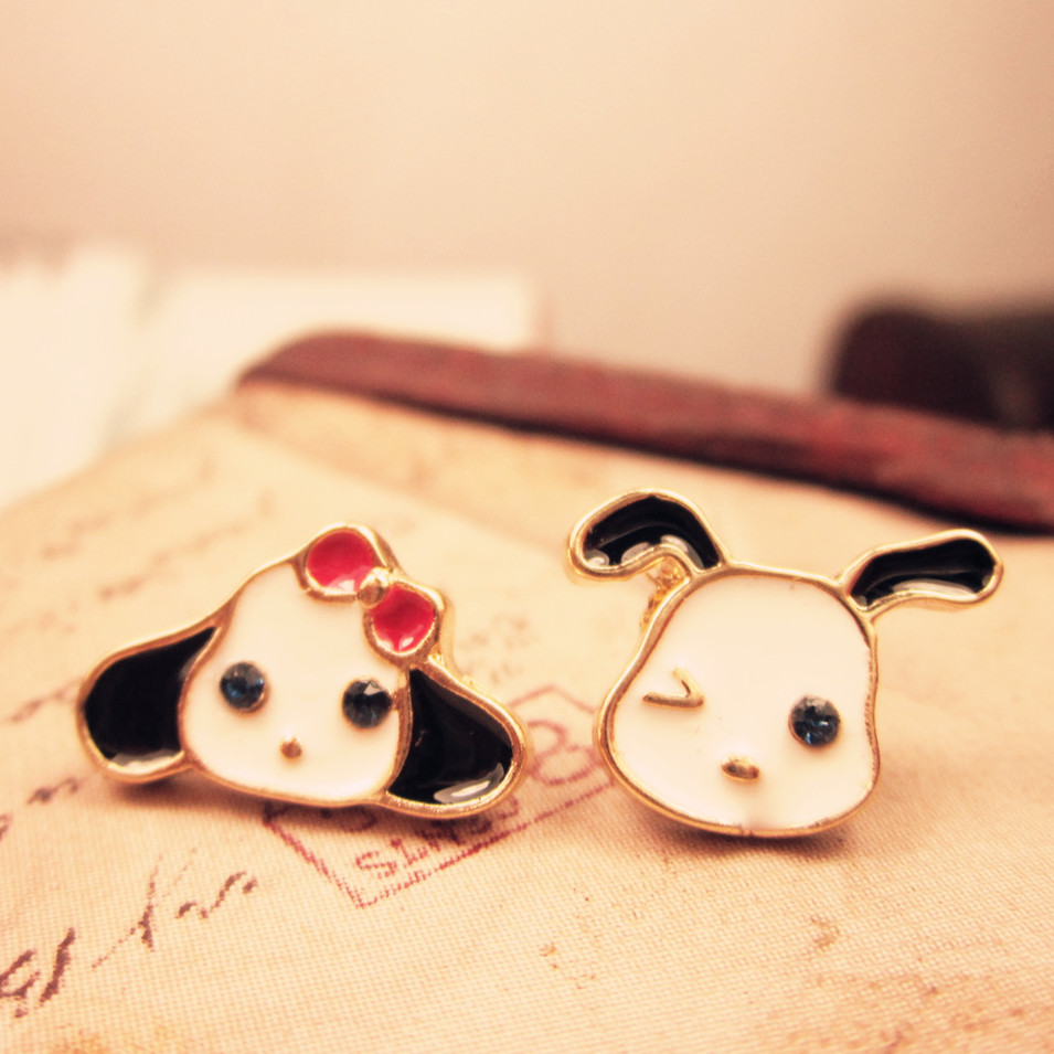 小狗 可爱 耳钉...
