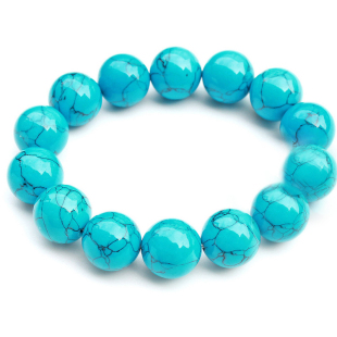  轩玺珠宝 民族风正品绿松石手链西藏精品绿松石手链祈福款