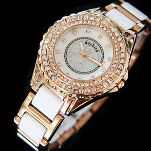  新款正品Daybird得意鸟 女表陶瓷女表OL时装表韩国时尚韩版水钻表