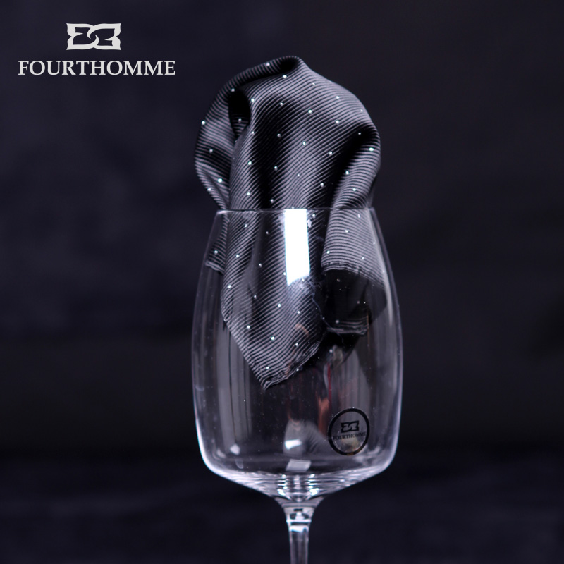 FOURTHOMME Pocket towel black Wave Handkerchief suit Chest towel full dress Handkerchiefin the Accessories/Leather belt/Hat/Muffler , Pocket towel category - from Buy2taobao.com to provide professional Taobao agent buy service