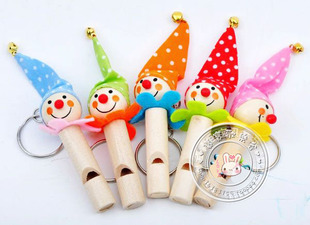 音乐玩具 趣味生动 木制小丑叮当帽子儿童口哨