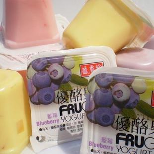  台湾特产盛香珍 优酪果园果冻布丁 4种口味 草莓蓝莓芒果蜜柑500g