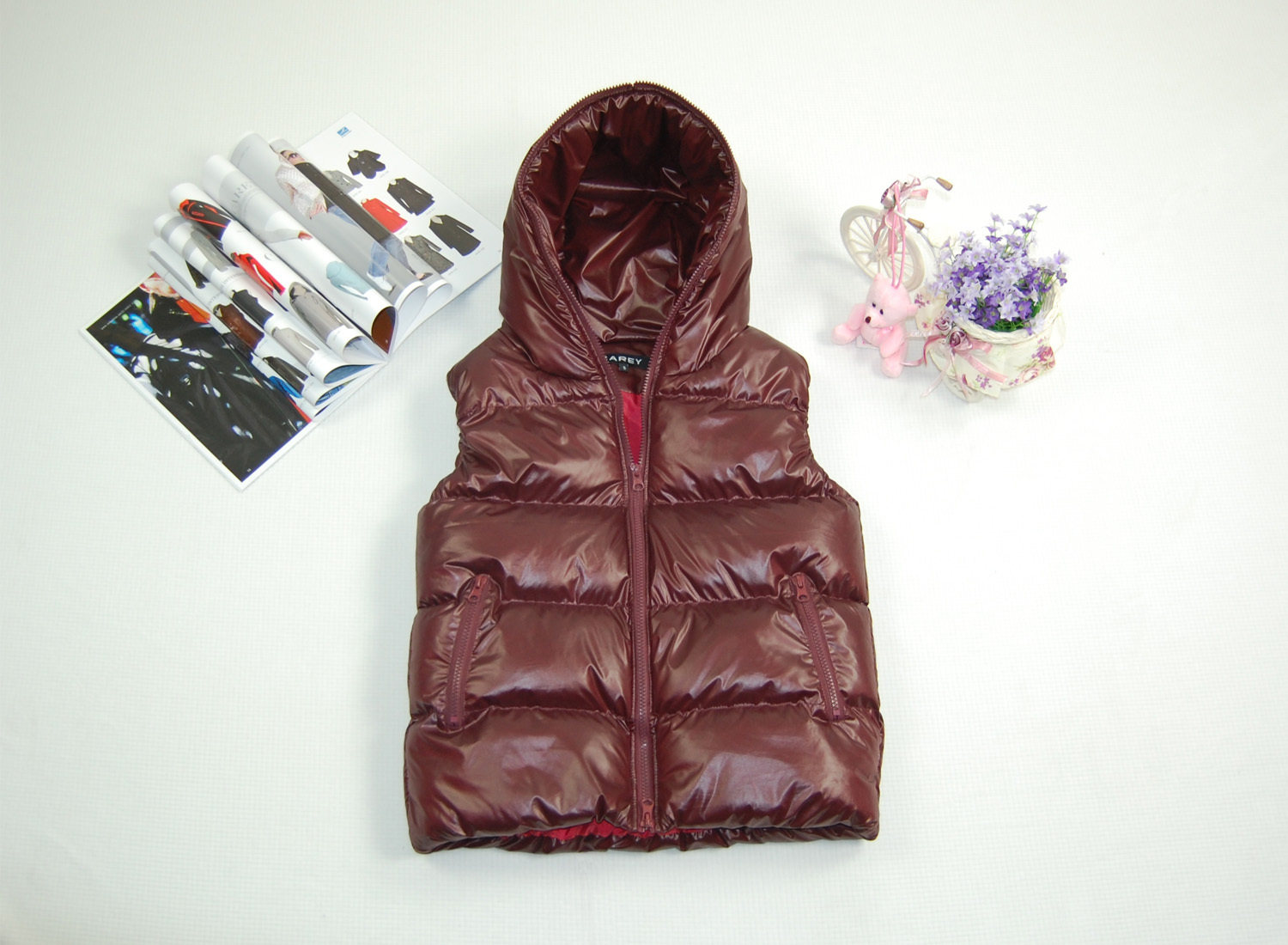 湾馆)【JJS】V领荷叶垂坠感两侧抓皱<em>长版</em>棉质