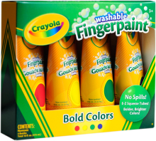 [Crayola�����]����ר��4ɫ��ˮϴ��ָ������ 55-0011 �ؼ�