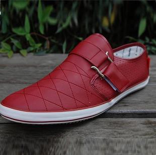  清仓休闲鞋透气孔懒人鞋套脚魔术贴牛筋底男鞋 韩版英伦板鞋男