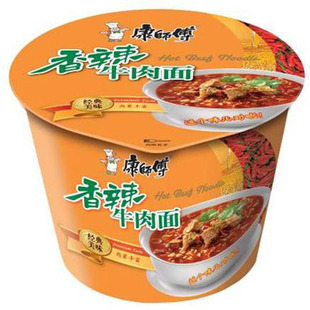  【天猫超市】 康师傅香辣牛肉桶面108g/桶 经典美味