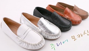  最新款儿童真皮皮鞋全牛皮男童鞋学生鞋男孩秋鞋单鞋黑白橙咖啡色