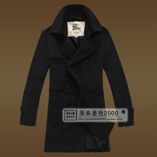 欧洲站英伦B家<em>男款羊绒大衣</em>欧美男士定制<em>毛呢</em>
