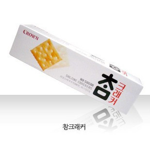  韩国进口零食crown可拉奥小太口咸味苏打饼干56g 低卡路里 吃不胖