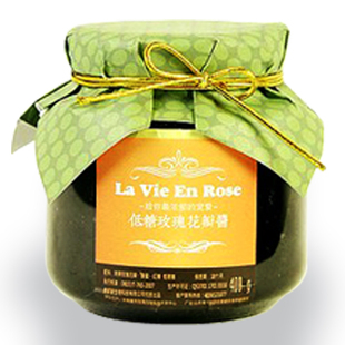  沁肌低糖 玫瑰花酱/山东平阴重瓣玫瑰酱/QS认证  果酱 花瓣酱