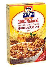  美国产Quaker桂格100%天然全麥壳类早餐   396克/32.99元