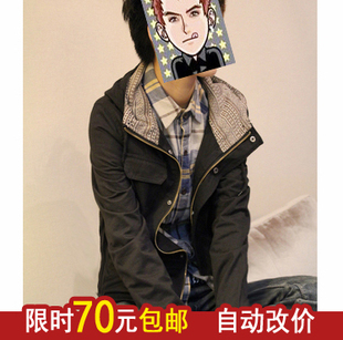  春装新款修身男装夹克陈冠希韩版潮牌男士休闲外套男薄夹克衫