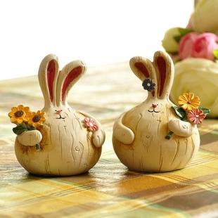 胖胖兔两件套工艺品。。。