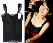 LISLADY 莫代尔吊带蕾丝花边打底衫/百搭背心吊带 附胸垫