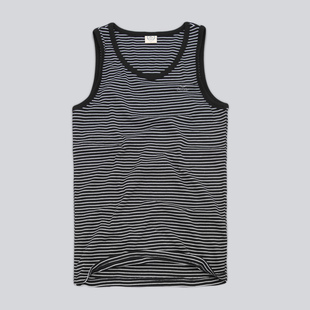 Beach fashion authentic Justyle men's cotton leisure stripe rib Korean sweat vest 28,111,174