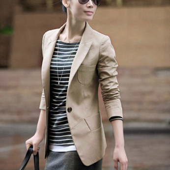 2012 春装新款女装韩版女士黑色大码小西服修身小西装小外套 女款