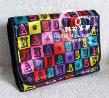 Plaid Anna Sui Anna Sui cepillos cosméticos bolsa de viaje plegable con gancho