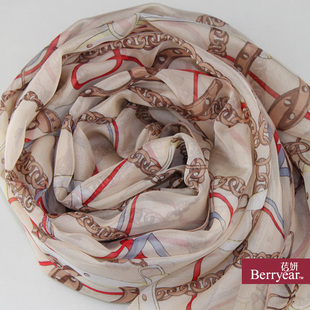 Berryear authentic Korean high-end pure Mulberry silk long silk scarves silk scarves women love in a fallen city