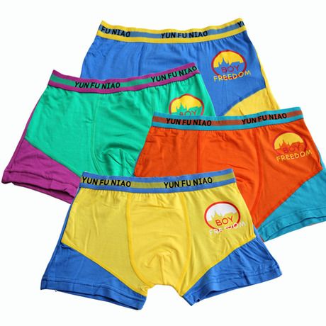 竹纤维内裤 男孩(童)平角内裤 抗菌透气大童内